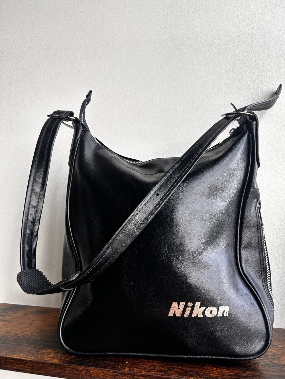 Vintage Nikon Camera Shoulder Bag Made in Japan Black Messenger Bag